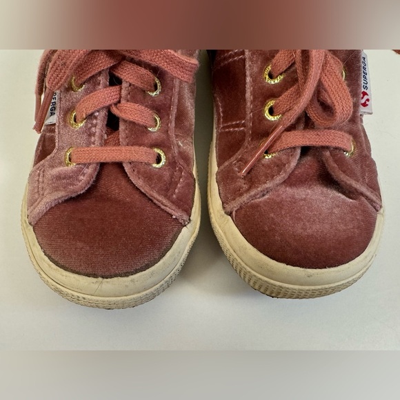 Superga Velvet Sneakers in Blush - Picture 7 of 9